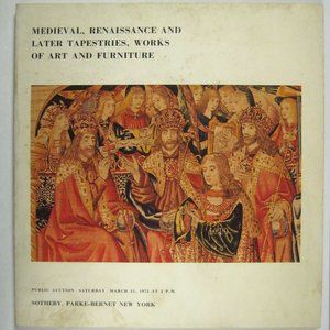 Sotheby Catalog  Art Medieval Renaissance Tapestry NY 1972 Parke Bernet 3336